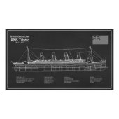 RMS Titanic Ship Blueprint Plans PBD Fotodruck (Vorne)