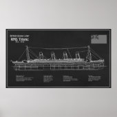 RMS Titanic Ship Blueprint Plans PBD Poster (Vorne)