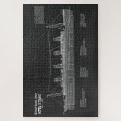 RMS Titanic Ship Blueprint Plans PBD Puzzle (Vertikal)