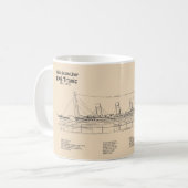 RMS Titanic Ship Blueprint Plans SD Kaffeetasse (Vorderseite Links)