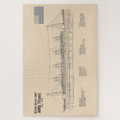 RMS Titanic Ship Blueprint Plans SD Puzzle (Vertikal)