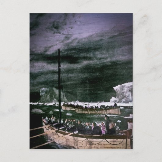 RMS Titanic Survivors in den Rettungsbooten Vintag Postkarte (Vorderseite)