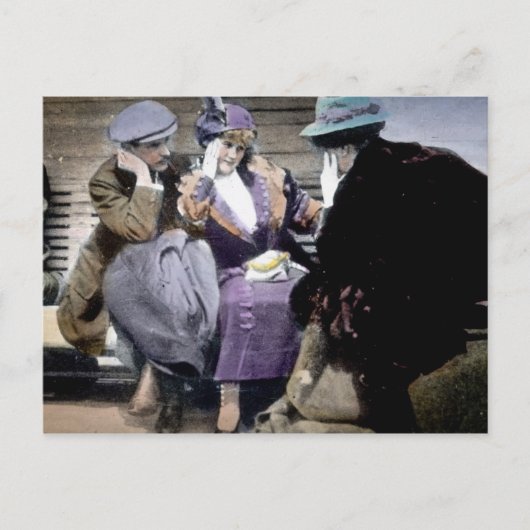 RMS Titanic Survivors on Deck of Carpathia Postkarte (Vorderseite)