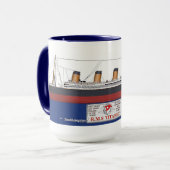 RMS Titanic Tasse (Vorderseite Links)