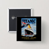 RMS Titanic Travel Ad Button (Vorne & Hinten)
