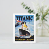 RMS Titanic Travel Ad Postkarte (Stehend Vorderseite)