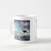 RMS Titanic und Iceberg Malerei Kaffeetasse (Vorderseite Links)