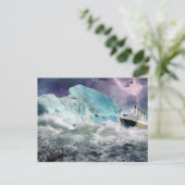 RMS Titanic und Iceberg Malerei Postkarte (Stehend Vorderseite)