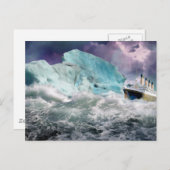 RMS Titanic und Iceberg Malerei Postkarte (Vorne/Hinten)