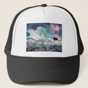 RMS Titanic und Iceberg Malerei Truckerkappe