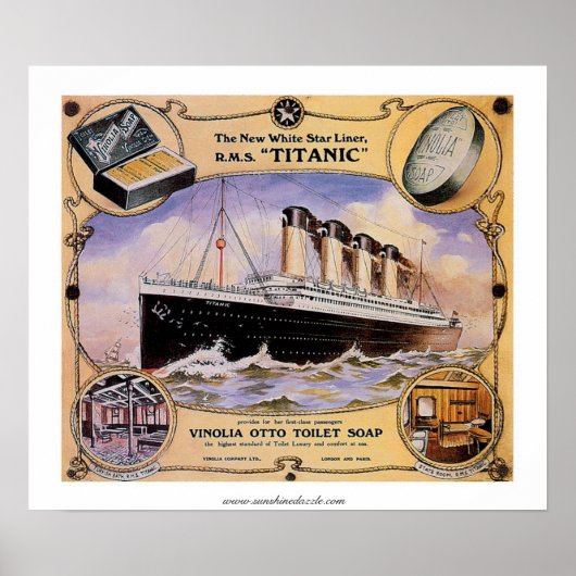 RMS Titanic Vintag Soap Ad Poster (Vorne)