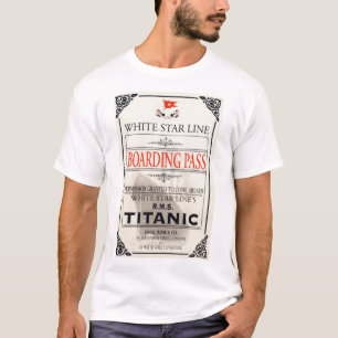 RMS Titanic White Star Line Bordkarte T-Shirt