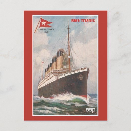 RMS Titanic White Star Line Postkarte (Vorderseite)
