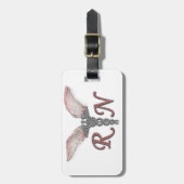 Rn-ausgebildete Krankenschwester mit Gepäckanhänger (Vorderseite vertikal)