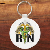 RN Caduceus Green Schlüsselanhänger (Vorderseite)