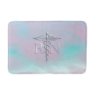 RN Caduceus Medical Mother Pearl Decor Badematte