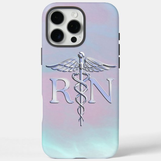 RN Caduceus Medical Mother Pearl Decor Case-Mate iPhone Hülle (Rückseite)