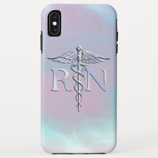 RN Caduceus Medical Mother Pearl Decor Case-Mate iPhone Hülle (Rückseite)