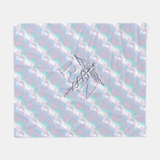 RN Caduceus Medical Mother Pearl Decor Fleecedecke (Vorderseite (Horizontal))