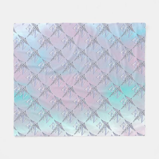 RN Caduceus Medical Mother Pearl Decor Fleecedecke (Vorderseite (Horizontal))