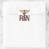 RN Caduceus Quadratischer Aufkleber (Tasche)