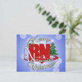 RN CHRISTMAS Registered Nurse Feiertagspostkarte (Stehend Vorderseite)