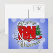 RN CHRISTMAS Registered Nurse Feiertagspostkarte (Vorne/Hinten)