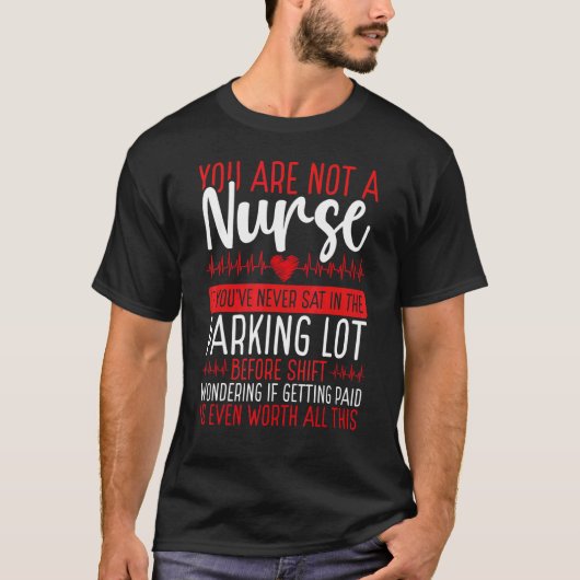 RN CNA Nursing Night Shift Nurse Appreciation Card T-Shirt (Vorderseite)