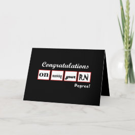 RN Degree - INDIVIDUELLE NAME Glückwunsch Karte