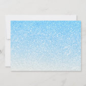 RN Graduation Party Foto Blue Glitzer Einladung (Rückseite)