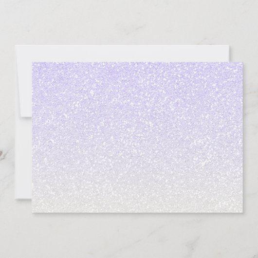 RN Graduation Party Foto Lila Glitzer Einladung (Rückseite)