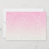 RN Graduation Party Foto Rosa Glitzer Einladung (Rückseite)