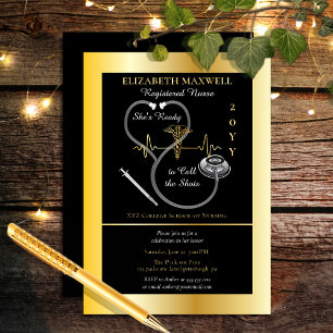 RN Graduation Party Sie ist bereit, die Shots zu n Folieneinladung