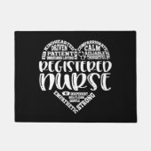 RN, Herz der U-Bahn-Registered Nurse Fußmatte (Vorderseite)