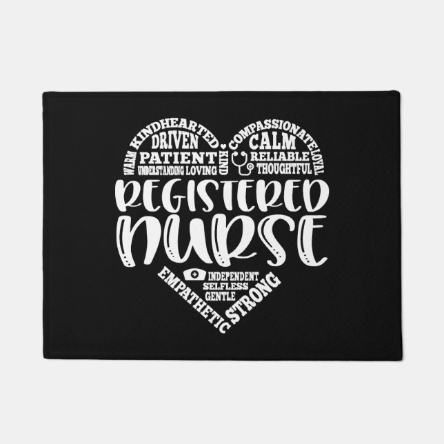 RN, Herz der U-Bahn-Registered Nurse Fußmatte (Vorderseite)