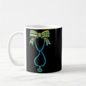 RN Krankenpfleger Lebenswoche CNA Schwarze Geschic Kaffeetasse (Links)