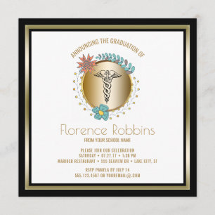 Rn-Krankenschwester-Abschluss-Party-feststeckende Einladung