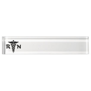 Rn-Krankenschwester-medizinische Symbole Namensplakette
