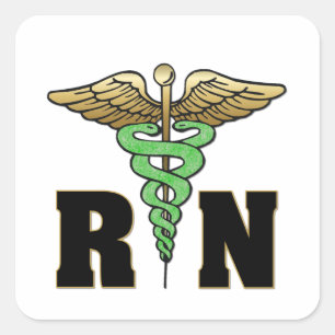 Rn-Krankenschwester Quadratischer Aufkleber