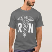 Rn-Krankenschwestert-shirt mit Caduceussymbol T-Shirt (Vorderseite)