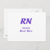 RN lila Postkarte (Vorne/Hinten)