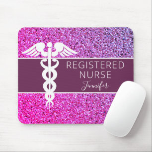 RN Medical Lila Glitzer Personalisiert Mousepad