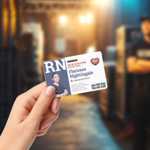 RN Medizinische Mitarbeiter-Foto-ID-Karte Barcode Ausweis