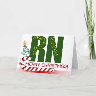 RN MERRY CHRISTMAS REGISTRIERT NURSE FEIERTAGSKARTE