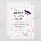 RN Moderne Krankenpflege Sie ist bereit, die Shots Einladung (Vorne/Hinten)