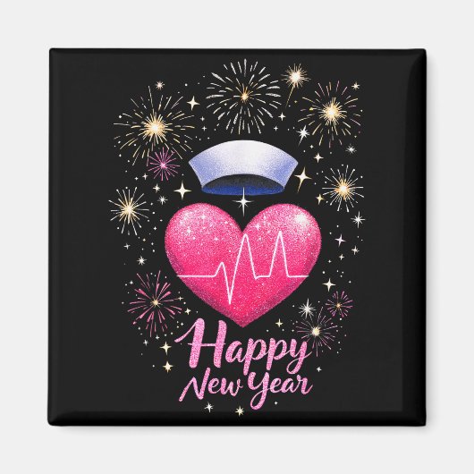 Rn New Year’s Eve Celebration Happy New Year Nurse Magnet (Vorne)