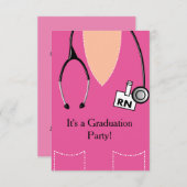 RN Nurse Abschluss Einladung Scrub Top 55 (Vorne/Hinten)