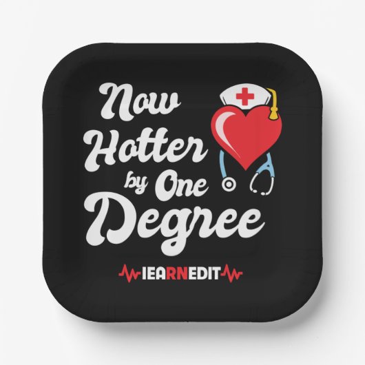 RN Nurse Abschluss I verdient Registered Nurse Pappteller (Vorderseite)