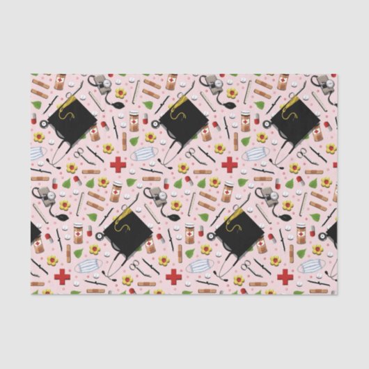 RN Nurse Abschluss Seidenpapier (Vorderseite)