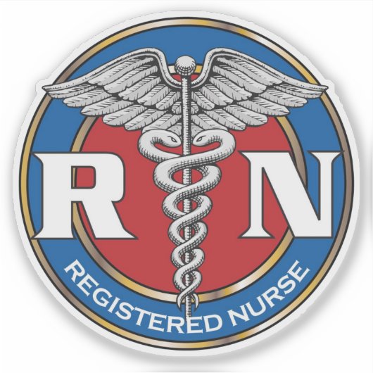 RN Nurse Aufkleber (Vorderseite)